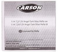 Carson 1:14 7,2/12V Angle Eyes Blue Hella SW (2), RC Accesorios para Tamiya Trucks, Piezas de Repuesto, Piezas de Tuning, fabricación de maquetas, Fabricado en Alemania, 500907571