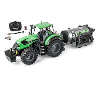 Carson 1:16 Tractor Deutz 8280TTV con Remolque Cisterna 100% - Tractor RC, vehículo teledirigido con luz y Sonido, Incluye Pilas y Mando a Distancia, Bulldog teledirigido