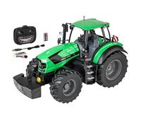 Carson 1:16 Tractor Deutz-FAHR 8280 TTV 100% RTR - Vehículo teledirigido, vehículo de construcción con Funciones de luz y Sonido, Incluye Pilas y Mando a Distancia, Verde, RC, Coche teledirigido