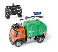 Carson 1:50 Camión de Basura Nano City 2.4 GHz - Coche teledirigido, vehículo RC, 40 min de Tiempo de Juego, Juguete para niños, vehículo de construcción, Coche de Control Remoto