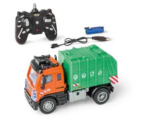 Carson 1:50 Camión de Basura Nano City 2.4 GHz - Coche teledirigido, vehículo RC, 40 min de Tiempo de Juego, Juguete para niños, vehículo de construcción, Coche de Control Remoto