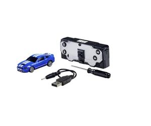 Carson 1:60 Nano Racer Ford Mustang ShelbyGT500 Azul - Coche teledirigido, vehículo RC, Juguete para niños, Control Remoto, Coche RC, Mando a Distancia de 2,4 GHz