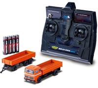 Carson 1:87 MB 1620 Plataforma con Remolque 100% Naranja - Modelo Listo para Conducir, Coche RC, Coche H0, Modelo RC, vehículo Diorama, camión teledirigido, camión controlado a Distancia
