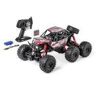 Carson 500404287 1:10 Sea Crawler 6x6 100% RTR Rojo - Coche RC como vehículo Anfibio, 100% RTR, para Tierra y Agua, Robusto y Resistente al Agua, con Mando a Distancia 2.4G