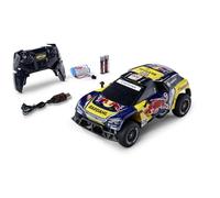 Carson 500404311 1:16 RC Peugeot Rally 3008 DKR LOEB 19 100% - Teledirigido, Juguete RC con Funciones, vehículo RC, Coche de Carreras RC