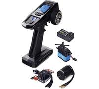 Carson 500500121 FS 4K Reflex Wheel Pro 4 LCD, Incluye Set brushless + servo de 6 kg - Accesorios RC, Accesorios de modelismo, Kit de Tuning, emisora RC, Color Negro