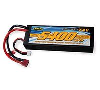 Carson 500608234 7,4 V/5400 mAh 60 C LiPO Race Batería T-Plug HC - Recargable, cable de conexión con toma T-Plug - Batería de repuesto para vehículos a distancia, modelo