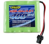 Carson 500608240 4,8V/400mAh NiMH Akku RC-BAU JST - Batería de RC, batería de Repuesto, batería para Autos de Control Remoto, Auto de RC, batería para Modelos de RC, batería de RC