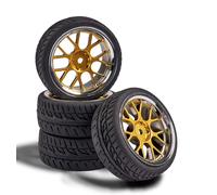 Carson 500900163 1:10 Y-Design2 (4) Gold/Chrome - Juego de Accesorios para maque