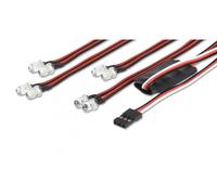 Carson Juego de Luces LED 4+4 sobre Radio, Pieza de Repuesto, modelismo, Accesorios, Piezas de Tuning 500906240