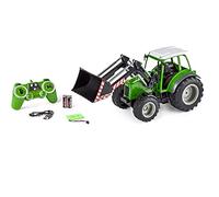 Carson 500907347 Tractor RC con Cargador Frontal 1:16 - Vehículo teledirigido, vehículo agrícola para niños a Partir de 8 años, Apto para Uso en Exteriores, Pilas y Mando a Distancia incluidos