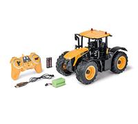 Carson 500907653 1:16 RC Tractor JCB 2.4G 100% RTR - Vehículo de Control Remoto con Funciones de Luz y Sonido