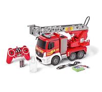 Carson 500907670 1:20 MB Carro de Bomberos con Escalera giratoria 100% RTR - Vehículo teledirigido, función de rociado de Agua, Incl. Pilas y Mando a Distancia, Carro de Bomberos RC