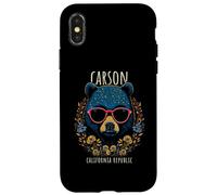 Carson CA Fun Bear - Gafas con diseño de flores Carcasa para iPhone X/XS