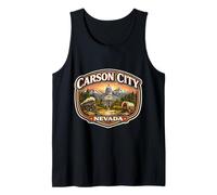 Carson City Nevada, Recuerdo de la Capital del Estado, Retro, Vintage Camiseta sin Mangas