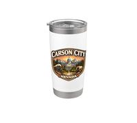 Carson City Nevada, recuerdo de la capital del estado, retro, vintage Vaso térmico de acero inoxidable de doble pared