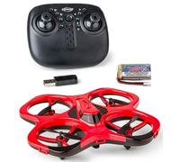 Carson Cyber Drone IR RTF - Quadcopter RC con Flip 360°, Modo Headless, estabilización giroscópica, iluminación LED, Drone control remoto, Rojo