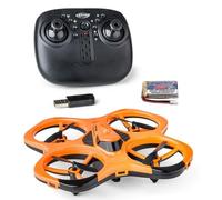 Carson Cyber Drone IR RTF - Quadcopter RC con Flip 360°, Modo Headless, Estabilización Giroscópica, Iluminación LED, Drone Control remoto, Naranja