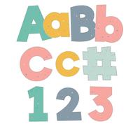Carson Dellosa 219-Piece We Belong Cutout Letters, 4" Pastel Upper and Lowercase Alphabet, Numbers, Punctuation, and Symbols for Bulletin Board, Posterboard, Party, and Classroom Decor