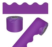 Carson Dellosa - Bordes morados para tablón de anuncios, bordes festoneados de 65 pies para tablón de anuncios, tablero blanco, tablero de corcho, taquilla, decoración de escritorio, decoración de