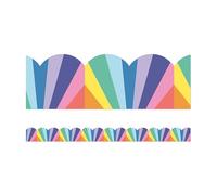 Carson Dellosa We Stick Together - Bordes para tablón de anuncios de 39 pies, 13 tiras de borde festoneado, bordes retro para el aula para tablón de anuncios, pizarra blanca y decoración retro para el