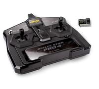 Carson FS 3K Reflex Stick Pro 4 - Mando a Distancia RC, Sistema de 3 Canales de 2,4 GHz, Control Totalmente proporcional, Doble Velocidad, Caja de Seguridad, Color Negro