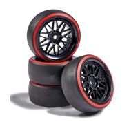 Carson Juego de Ruedas Drift 500900157 1:10 (4) Negro/Rojo - Accesorios para maq