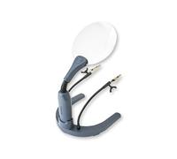 Carson Lupa Manos Amigas 2X, Lupa iluminada por LED con Abrazaderas Ajustables y Dientes de cocodrilo, Manos Libres y de Mano para Leer, Pasatiempos y más (GN-88)