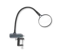 Carson MagniFlex 2X, Lupa asférica de sobremesa Manos Libres, con Lente puntual 3,5X, Soporte de sobremesa y Cuello Flexible Totalmente Ajustable para aficiones, Costura y Lectura (CL-65EU)