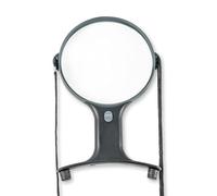 Carson MagniShine 2X, Lupa con Doble LED y Manos Libres, para Leer, Hacer Manualidades y Punto de Aguja - Ayuda Ideal para la degeneración Macular, con Correa Ajustable para el Cuello (HF-66)