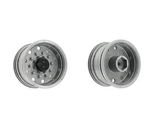 Carson Modellsport 1521524 500907026 1:14 - Llantas para camión (27,5 mm, plástico, aspecto europeo), color plateado