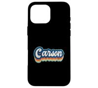 Carson Nombre Niño Estilo Vintage 70s 80s Personalizado Carcasa para iPhone 16 Pro MAX