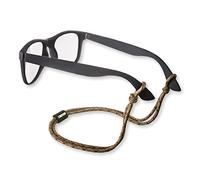Carson Paracord Nylon Trenzado, Retenedor de Gafas, Sujetador de Ajuste Universa - Aventura al aire libre - Playa, Deportes, Senderismo, Vela, Ciclismo - Marrón/Beige (EX-50BRT)