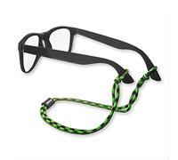 Carson Paracord Nylon Trenzado, Retenedor de Gafas, Sujetador de Ajuste Universa - Aventura al Aire Libre - Playa, Deportes, Senderismo, Vela, Bicicleta - Verde/Negro(EX-50GRB)