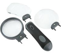 Carson Remov-A-Lens Juego de Lupa 3 en 1 con Luz LED y Lentes de 3.5X, 2X y 2X