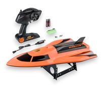 Carson Sea Ray RC - Barco RTR, 2,4 GHz, Doble accionamiento, LED, Color Naranja
