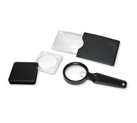 Carson Value Pack - Juego de 3 Lupas Compactas (de Mano, Tarjeta de Crédito, Plegable)
