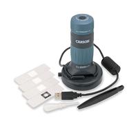 Carson zPix 300 86x - 457x aumento efectivo, zoom LED iluminado Microscopio digital USB para ordenador, digital de alta definición para adultos, estudiantes, niños. Negro (MM-940)