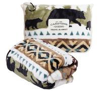 CARSTENS, INC. Manta de Viaje, Manta compacta 2 en 1 para avión, Lago Oculto