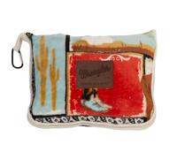 CARSTENS, INC. Wrangler - Manta de Viaje compacta 2 en 1, Manta de avión, Estilo Vintage Occidental