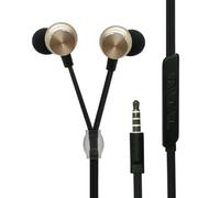 carstyling XXL 2GO Luxury - Auriculares in-Ear con Cremallera, Color Dorado