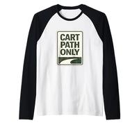 Cart Paths Only First Tees Jitters Public Golf Society Chistes Camiseta Manga Raglan
