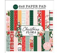 Carta Bella Double-Sided Paper Pad 6"X6"-Peaceful Christmas Flora