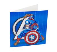 Carta Crystal Art a diamantes - Capitán América - 18 x 18 cm