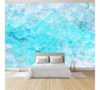 Carta da parati 3D Textura Surrealista Abstracta Y A Cuadros, Azul Claro Fotomurale in (no tejido) 250 x 175 cm Poster Decorazione Murale per Casa Soggiorno Camera da Letto