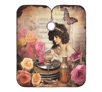 Carta De Amor Vintage Unisex Capas De Corte Peluquería Profesional Capas Cortar Pelo Ajustable Capa De Barbero Para Corte De Pelo Peinado Hogar 168X140Cm