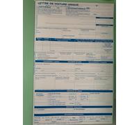 Carta de coche CMR, Formulario de transporte nacional e internacional con mención de lavado,Documento de entrega