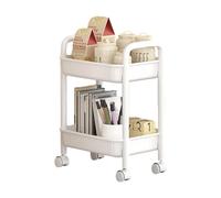 Carta de cocina rolling, impermeable, 2 niveles de utilidad cart, Rolling Shelf, 14,57 x 10,63 x 19,49 pulgadas Bathroom Organizer, Versatile Home Storage, Quick Drying for Skin Care Products