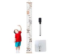 Carta de crecimiento Kids - Altimetría, decoración de escalera de vivero, guía de pared, cinta de crecimiento de marco de madera, escala de suspensión