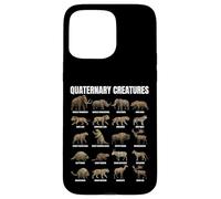 Carta de Criaturas cuaternarias Pleistoceno Megafauna Animales Carcasa para iPhone 15 Pro MAX